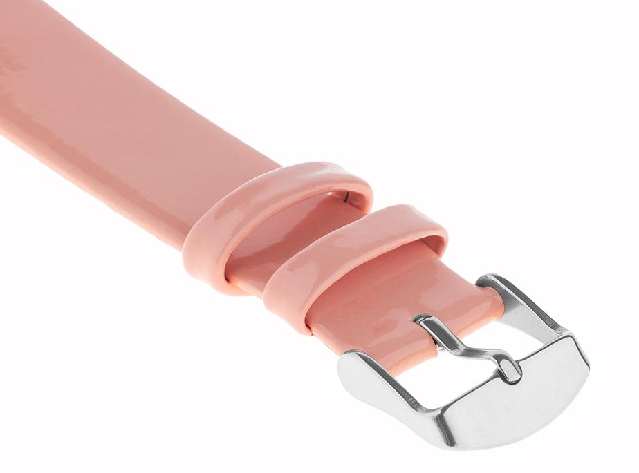 Pasek skórzany C20 - różowy - 12 mm