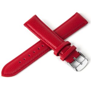 Pasek skórzany C3 - czerwony - 22 mm