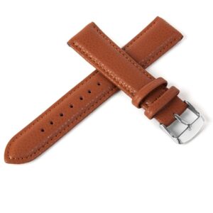 Pasek skórzany C3 - jasny brąz - 18 mm