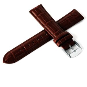 Pasek skórzany C4 - ciemny brąz - 22 mm
