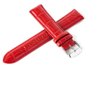 Pasek skórzany C4 - czerwony - 12 mm