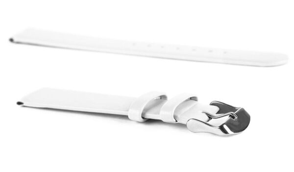 Pasek skórzany C5 - biały - 10 mm