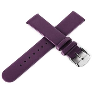 Pasek skórzany C5  - ciemny fiolet - 12 mm