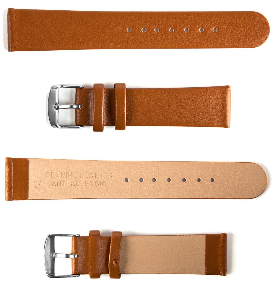 Pasek skórzany C5 - jasny brąz - 12 mm