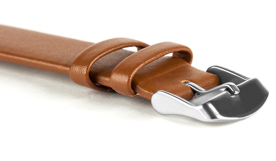 Pasek skórzany C5 - jasny brąz - 22 mm