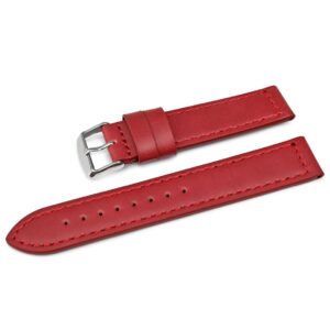 Pasek skórzany SuperFiber C22XL - bordowy - bordowa nić - 20 mm
