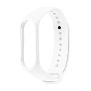 Pasek silikonowy - do Xiaomi Mi Band 5/6 - biały