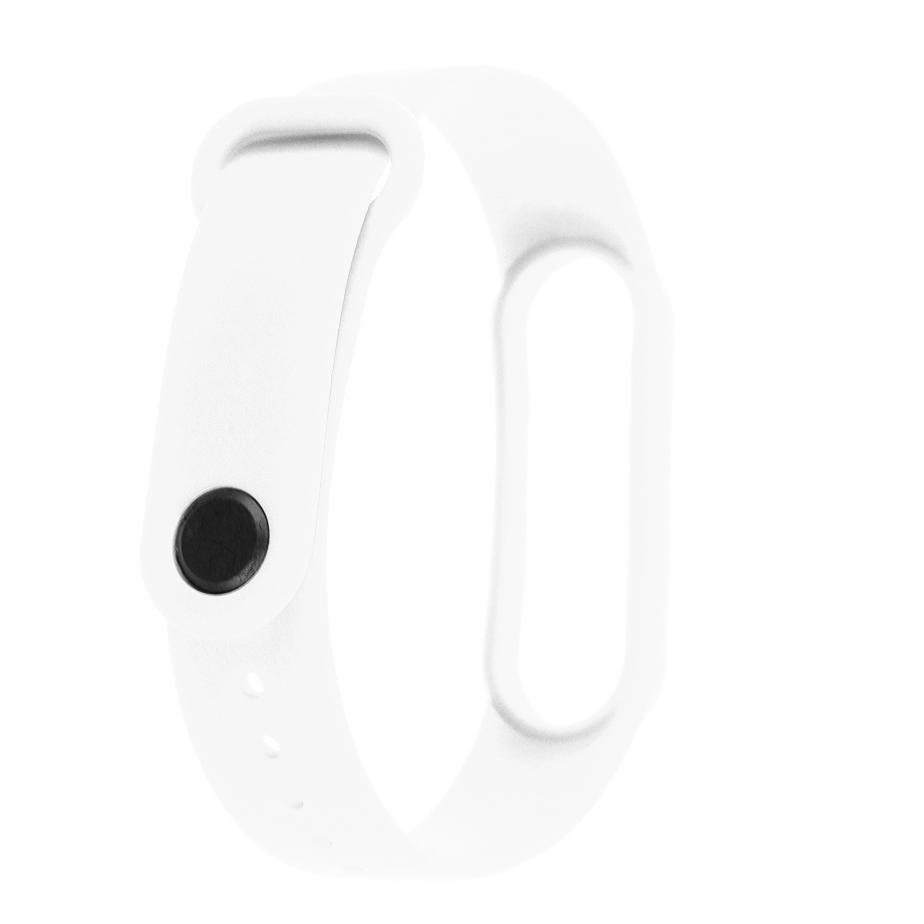 Pasek silikonowy - do Xiaomi Mi Band 5/6 - biały