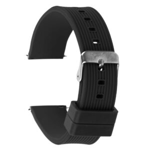 Pasek silikonowy Z07 - czarny - 20 mm