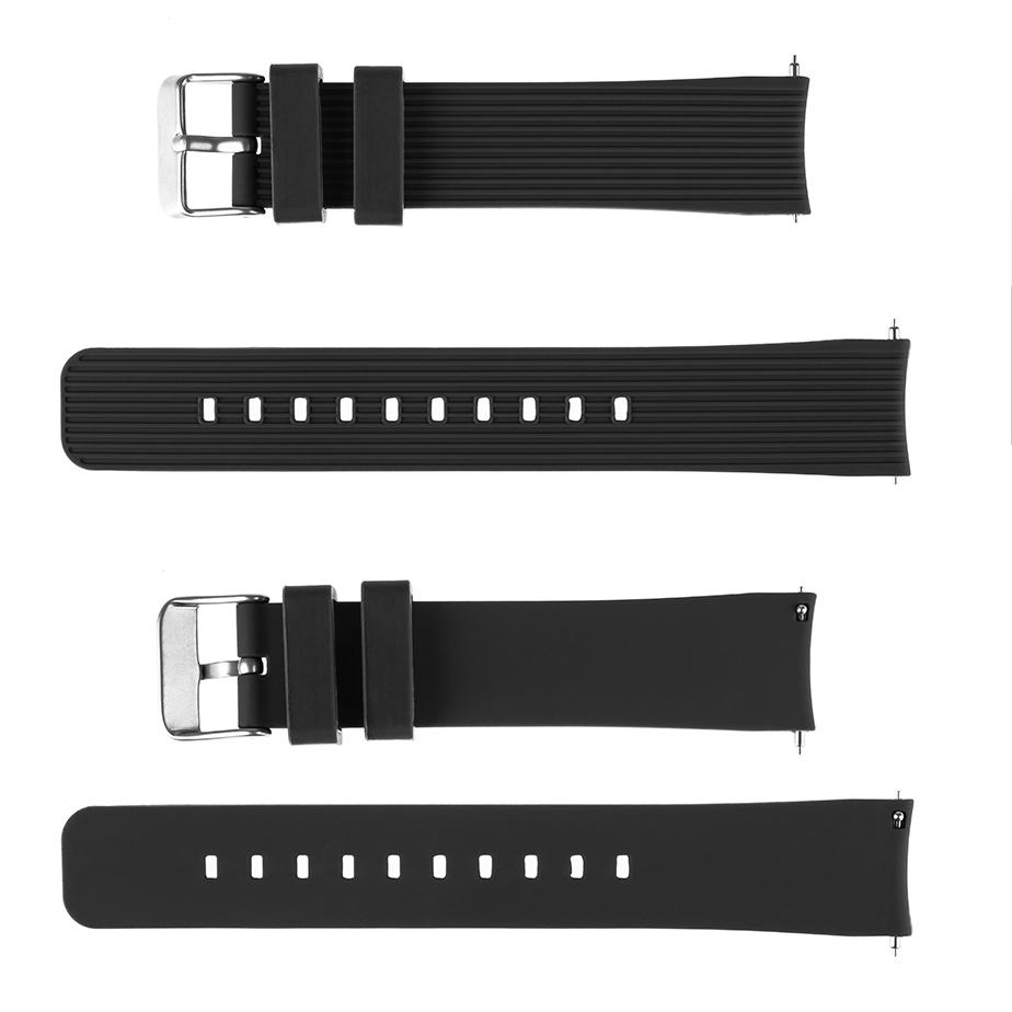 Pasek silikonowy Z07 - czarny - 20 mm