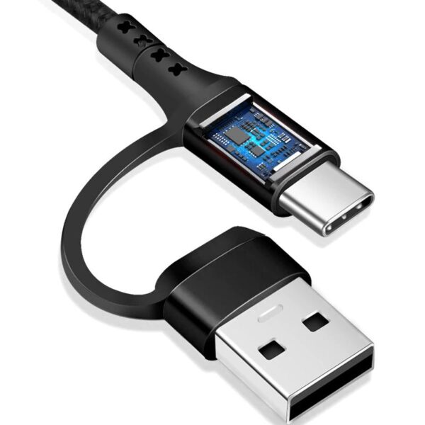 Wzmocniony kabel Ampere 5w1 - eXtremestyle® - 1.2 m - czarny