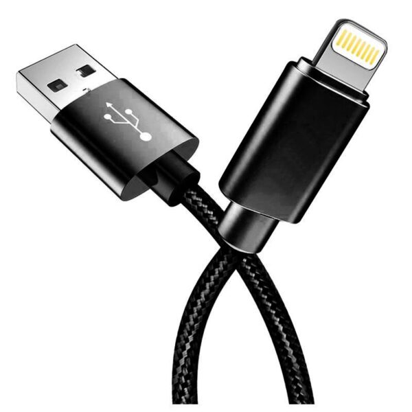 Braided cable eXtreme USB - iPhone Lightning - 120 cm - black
