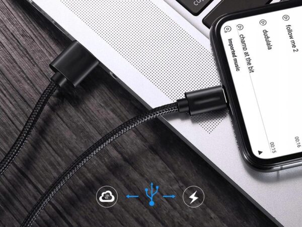 Braided cable eXtreme USB - iPhone Lightning - 120 cm - black