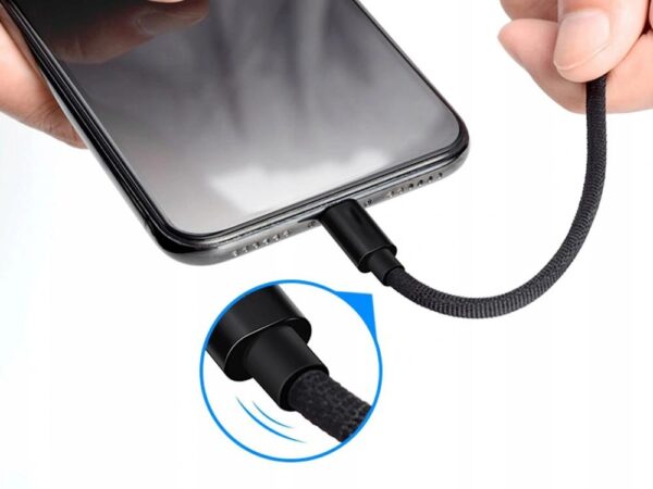 Braided cable eXtreme USB - iPhone Lightning - 120 cm - black
