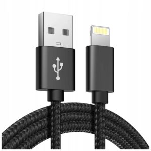 Braided cable eXtreme USB - iPhone Lightning - 120 cm - black
