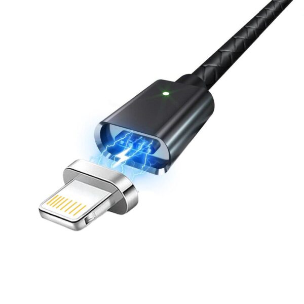 Braided magnetic cable eXtreme USB - iPhone Lightning - 120 cm - black