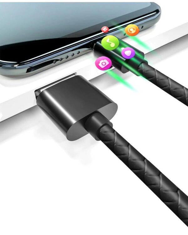Braided magnetic cable eXtreme USB - iPhone Lightning - 120 cm - black