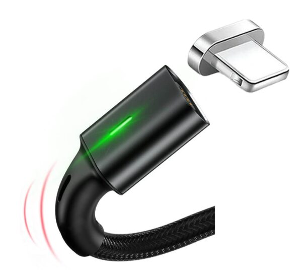 Braided magnetic cable eXtreme USB - iPhone Lightning - 120 cm - black