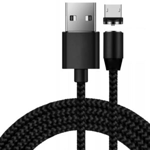 Braided magnetic cable eXtreme USB - micro USB - 120 cm - black