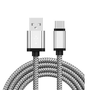 Kabel pleciony USB 2.0 - USB Typ-C - eXtreme® - 120 cm - srebrny
