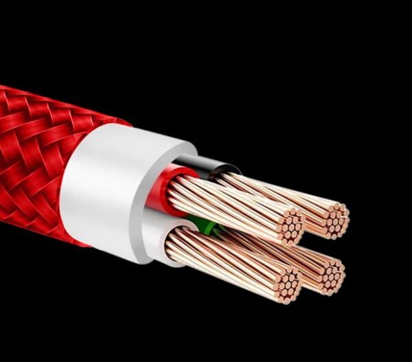 Braided cable eXtreme® Spider USB - micro USB 2 m - red