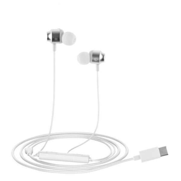 Słuchawki przewodowe - stereo - douszne - USB Typ-C - MAG-C AIRBASS - białe