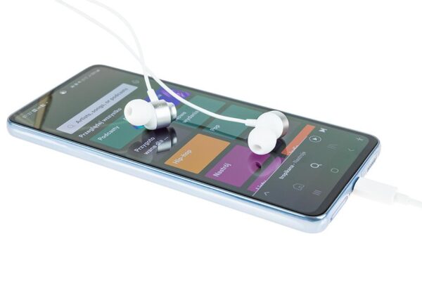 Słuchawki przewodowe - stereo - douszne - USB Typ-C - MAG-C AIRBASS - białe