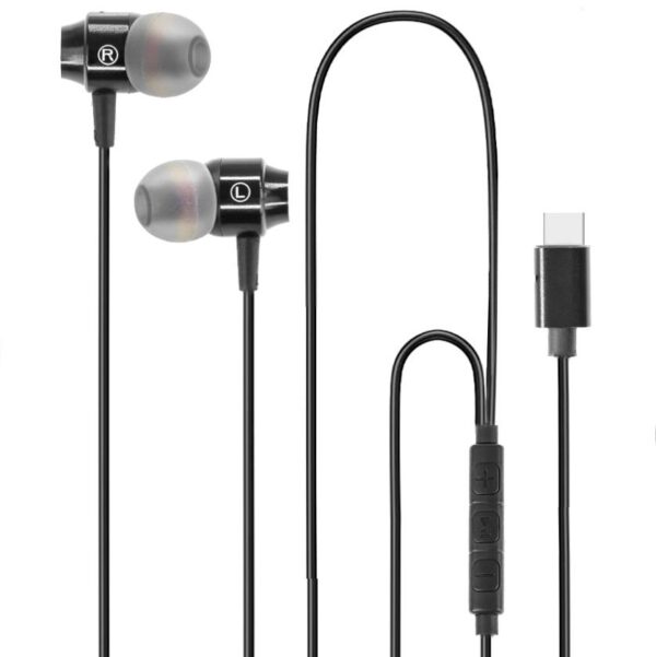 Earphones stereo - USB Type-C - MAG-C AIRBASS - black