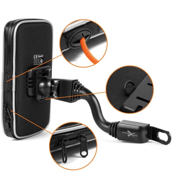 Uchwyt motocyklowy z etui na telefon - eXtreme® - typ: 155 SCOOTER-3