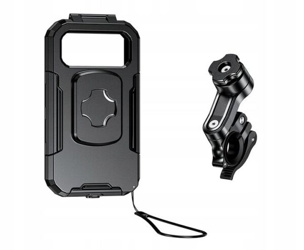 Uchwyt motocyklowy antywibracyjny z etui na telefon - 167-HARD-C