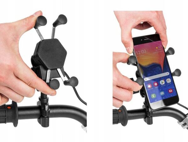 Motorcycle holder - RAM L USB