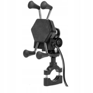 Uchwyt motocyklowy z ładowarką do telefonu - RAM L USB