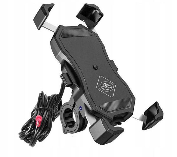 Motorcycle holder type:R13W-metal Wireless - USB QC - 2in1
