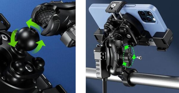 Motorcycle holder anti vibration - R23W-PD-BT