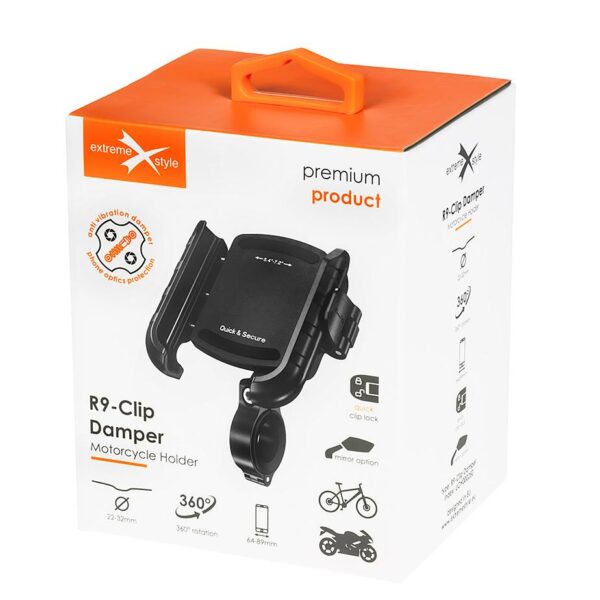 Uchwyt motocyklowy antywibracyjny na telefon - R9-Clip-Damper