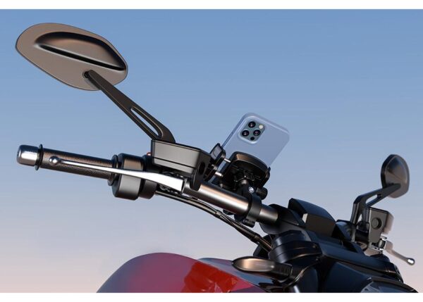 Uchwyt motocyklowy z ładowarką do telefonu - R9-Clip-PD
