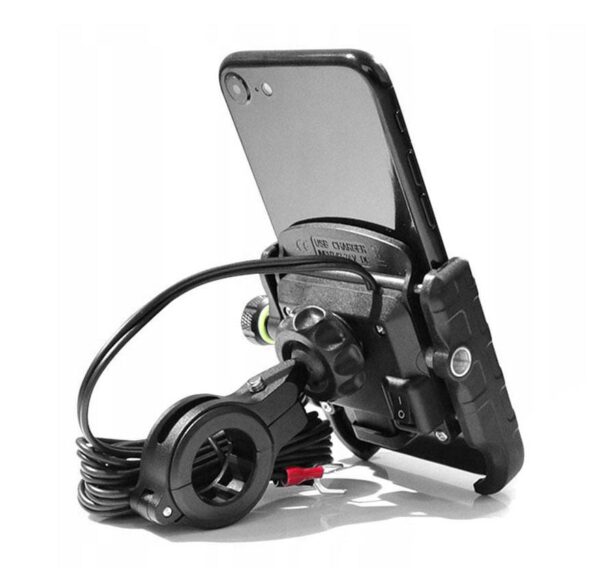 Motorcycle holder type:R9-metal USB QC
