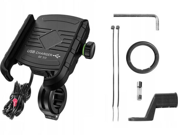 Motorcycle holder type:R9-metal USB QC