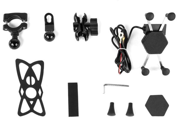 Uchwyt motocyklowy z ładowarką do telefonu - RAM XL USB
