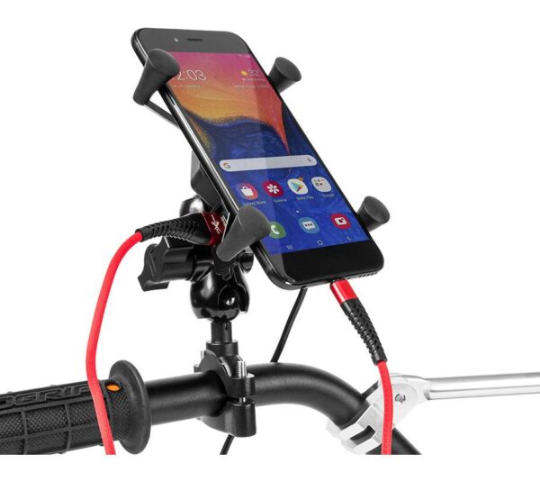 Uchwyt motocyklowy z ładowarką do telefonu - RAM XL USB