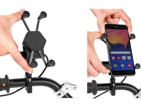 Uchwyt motocyklowy z ładowarką do telefonu - RAM XL USB