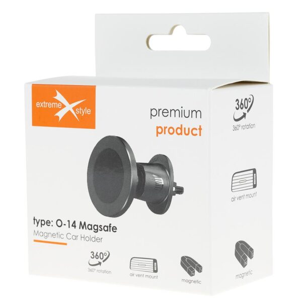 Car holder PREMIUM - to the air vent - eXtreme® - type:O-14 MagSafe