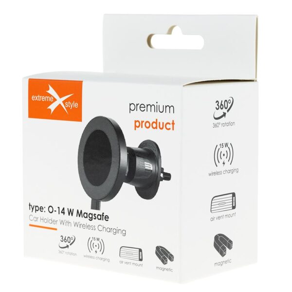Car holder PREMIUM - to the air vent - eXtreme® - type:O-14 W MagSafe