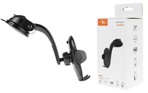 Car holder PREMIUM - to the windshield - eXtreme® - type:T-gel