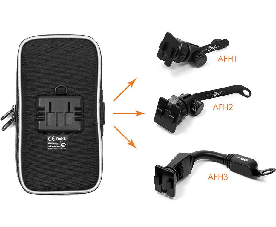 Uchwyt motocyklowy z etui na telefon - eXtreme® - typ: 140