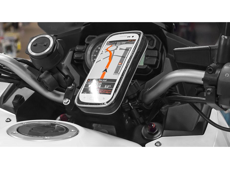 Uchwyt motocyklowy z etui na telefon - eXtreme® - typ: 140