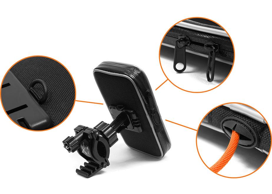 Uchwyt motocyklowy z etui na telefon - eXtreme® - typ: 140