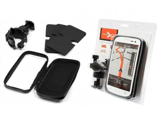 Motorcycle holder with case for mobile phone - eXtreme® - type: 177
