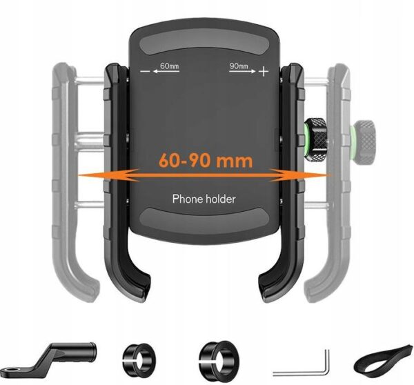 Uchwyt motocyklowy na telefon - R9-metal