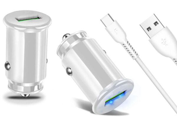 Car charger FAST QC 3.0 + cable USB type-C - eXtreme® Ampere - 3A - ACCU3QC30W+CC